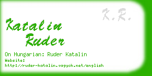 katalin ruder business card